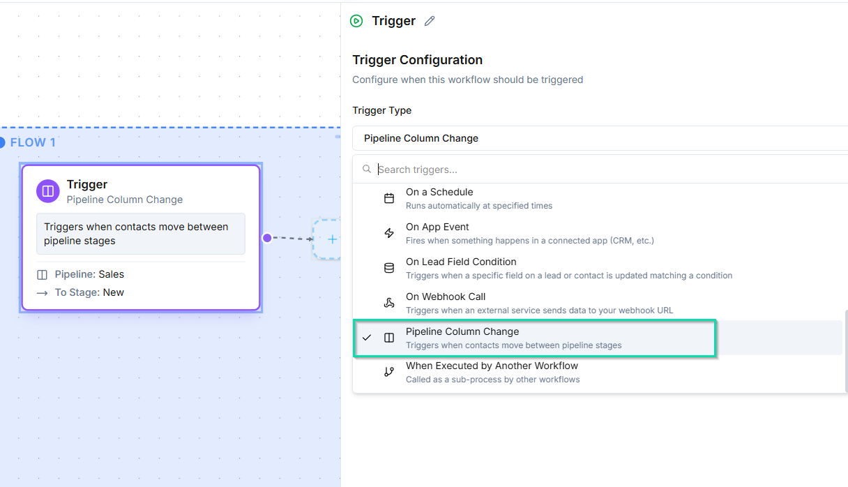 Pipeline Column Change